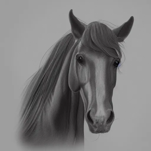 Image similar to a mutant horse,digital sketch