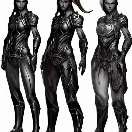 Image similar to infinity blade female armor concept art