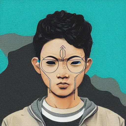 Prompt: Supreme x Sifu Profile Picture by Sachin Teng, asymmetrical, Organic Painting , Matte Painting, geometric shapes, hard edges, graffiti, street art,:2 by Sachin Teng:4