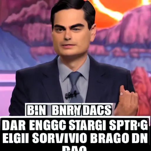 Prompt: Ben Shapiro preparing an energy attack powered entirely by facts and logic, dragon ball Z