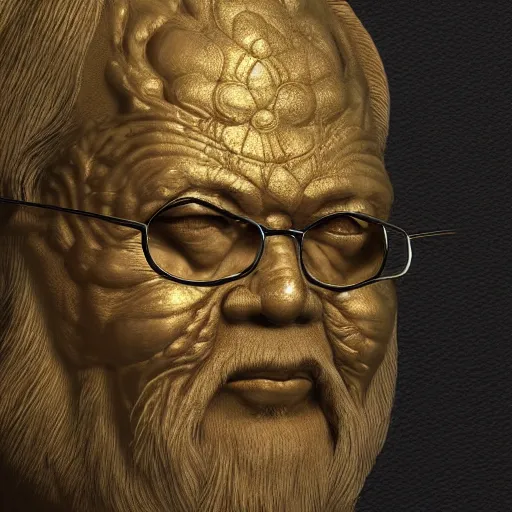 Image similar to A singaporean lawyer, goldleaf, by Ed Binkley, Blender