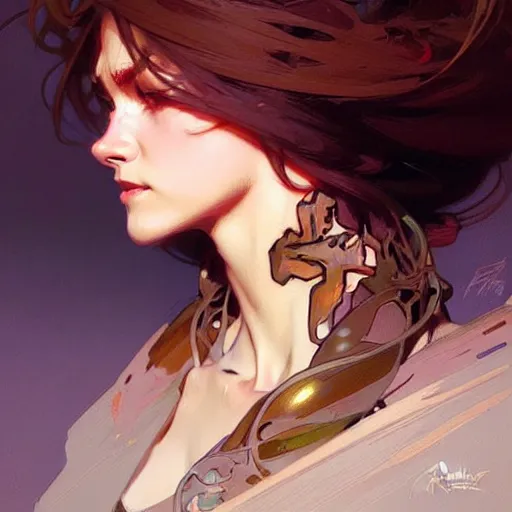 Prompt: digital character concept art by artgerm greg rutkowski alphonse mucha. hd portrait of a expressive princess. hyper detailed, cute overbite, intricate, elegant, digital painting, artstation, smooth, sharp focus