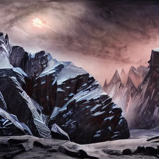 Prompt: menacing absence pathfinder Antarctica glacial cult incomprehensible topology ambience, realistic fantasy, oil painting, extremely high detail, photorealistic, cinematic lighting, oil painting, intricate line drawings, 4k resolution