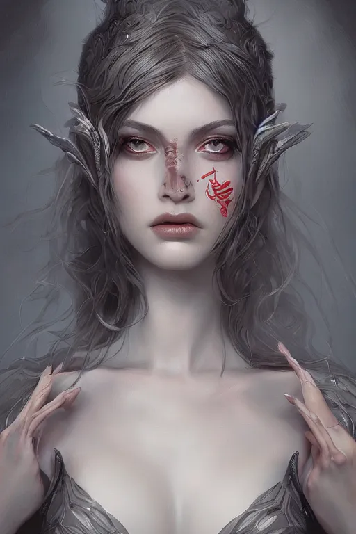 Prompt: beautiful maiden with psycho eyes, intricate, elegant, highly detailed, digital painting, artstation, concept art, smooth, sharp focus, illustration, art by WlOP