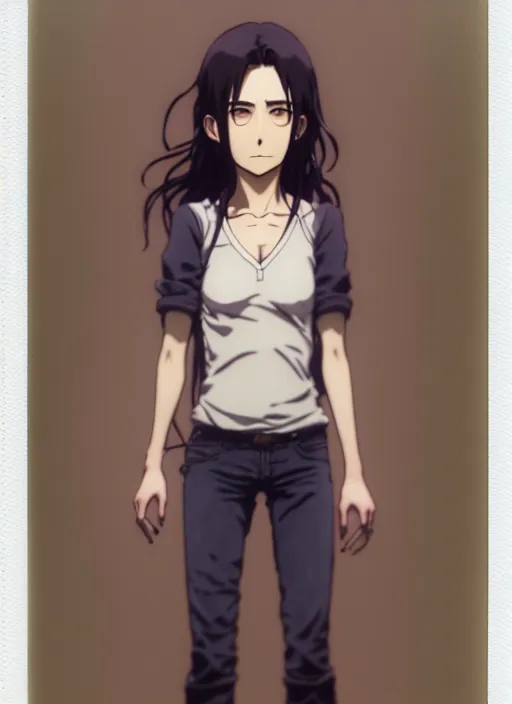 Prompt: a polaroid full body portrait of pieck, finely detailed features, perfect art, gapmoe yandere grimdark, trending on pixiv fanbox, painted by greg rutkowski makoto shinkai takashi takeuchi studio ghibli, akihiko yoshida,