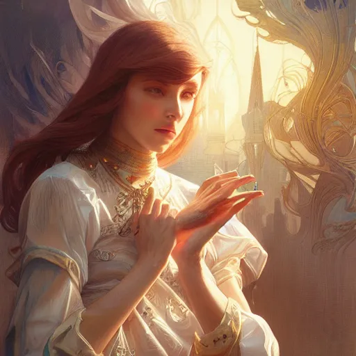 Image similar to the righteous hand of god, deep focus, intricate, elegant, highly detailed, digital painting, artstation, concept art, matte, sharp focus, illustration, art by artgerm and greg rutkowski and alphonse mucha