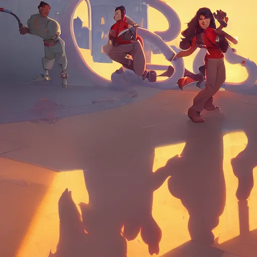 Image similar to hero world ghostbusters, behance hd by jesper ejsing, by rhads, makoto shinkai and lois van baarle, ilya kuvshinov, rossdraws global illumination