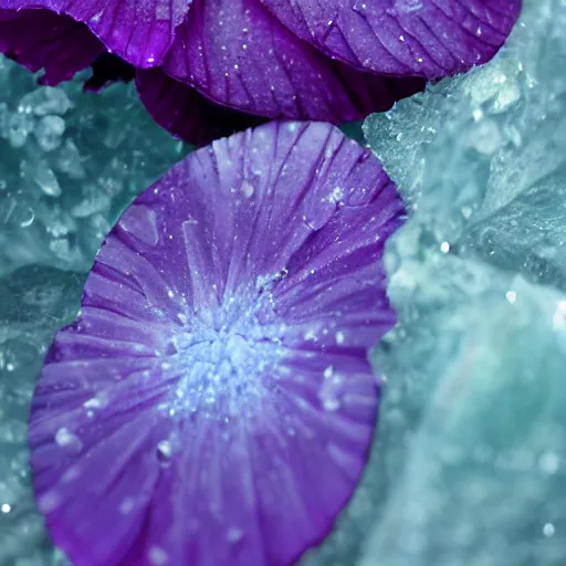Prompt: frozendimensional purple petal