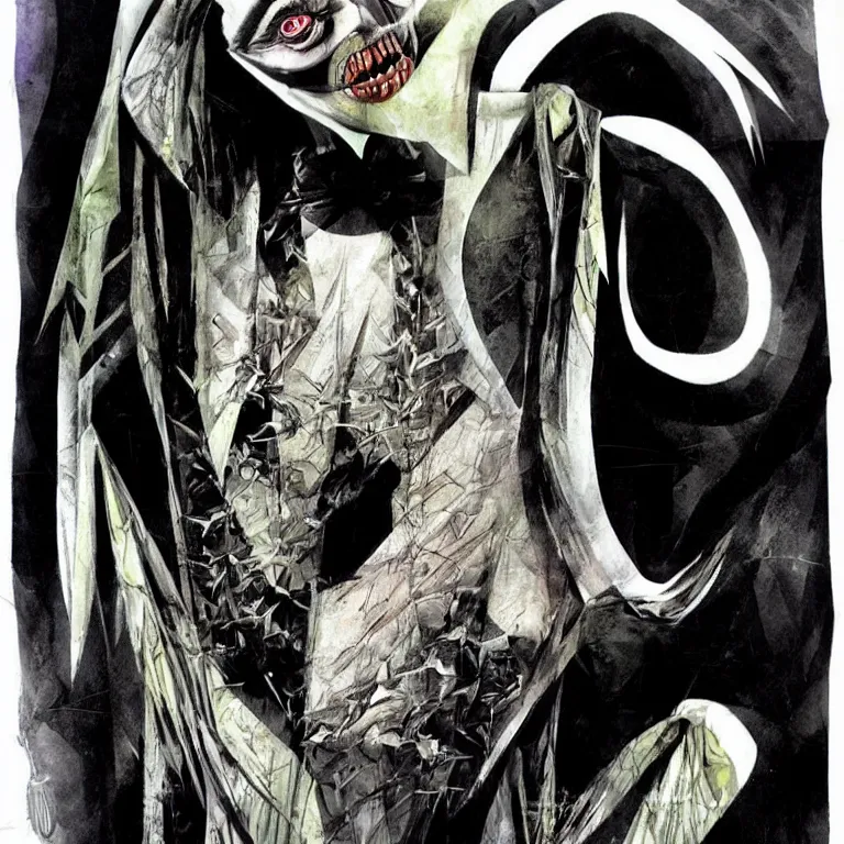 Image similar to Michael Keaton Beetlejuice by Dave McKean