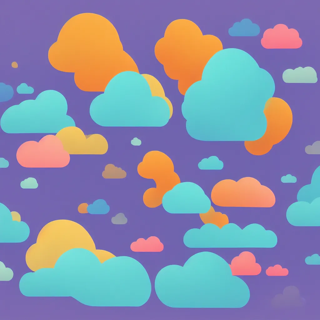 Image similar to a simple micro-service deployed to a public cloud, security, attack vector, trending on Artstation, painting by Jules Julien, Leslie David and Lisa Frank, muted colors with minimalism