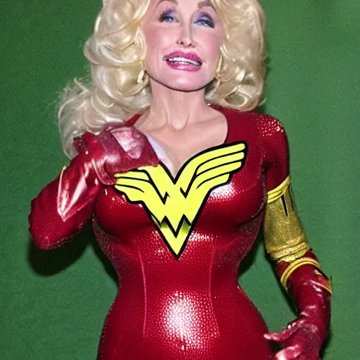 Prompt: Dolly Parton as Wonder Woman