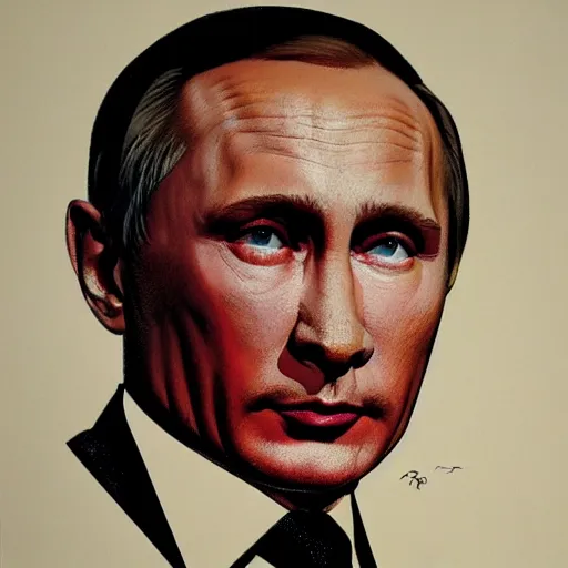 Image similar to photorealistic picture, by bob peak and alex ross, putin poster propaganda, gouache and wash paints, fine details, fine intricate, fine facial proportionate, fine body proportionate, fine fix broken line, fine fix duplicate line, fine environment proportionate, smooth focus, sharp details, bokeh, 4 k, fine 5 k details