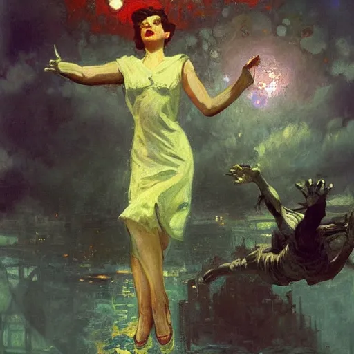 Image similar to rapture from Bioshock, by Ilya Repin, beautiful