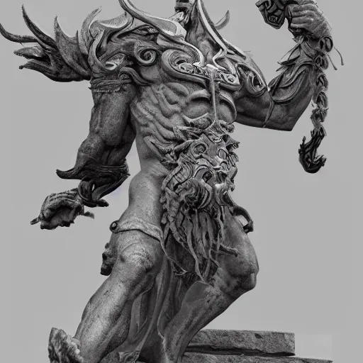 Prompt: ancient god by fenghua zhong trending on artstation - h 7 6 8