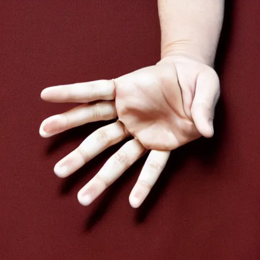 Image similar to a perfectly normal human hand with exactly 5 fingers, no more, no less