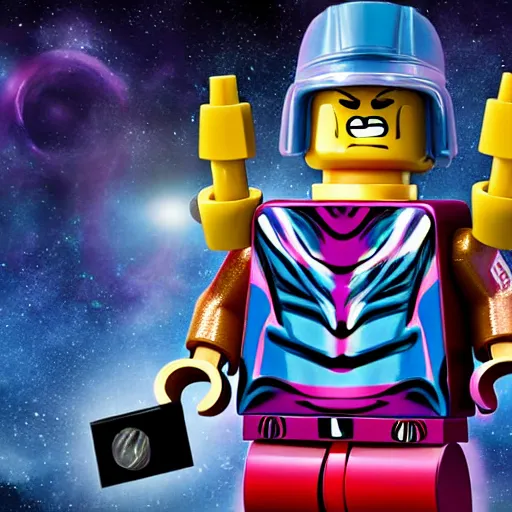 Image similar to galactus as a lego figure, 4k, high detail, high-resolution photograph, professional photography, ultra-detail