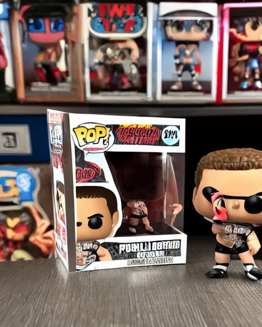 Image similar to Wrestler Funko Pop. Photographic, photography