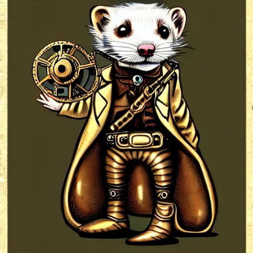 Image similar to steampunk ferret in tophet art