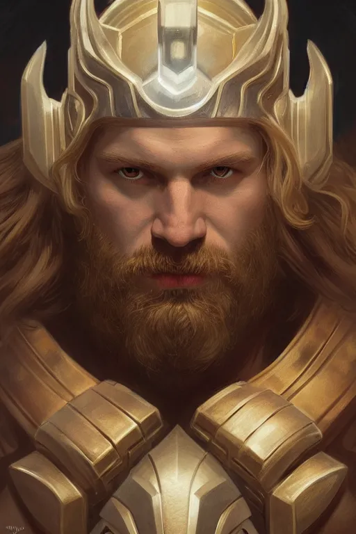 Prompt: symmetry!! portrait of thor in the style of god of war, machine parts embedded into face, intricate, elegant, highly detailed, digital painting, artstation, concept art, smooth, sharp focus, illustration, art by artgerm and greg rutkowski and alphonse mucha, 8 k