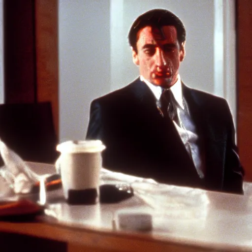 Prompt: Robert DeNiro in American Psycho (1999)