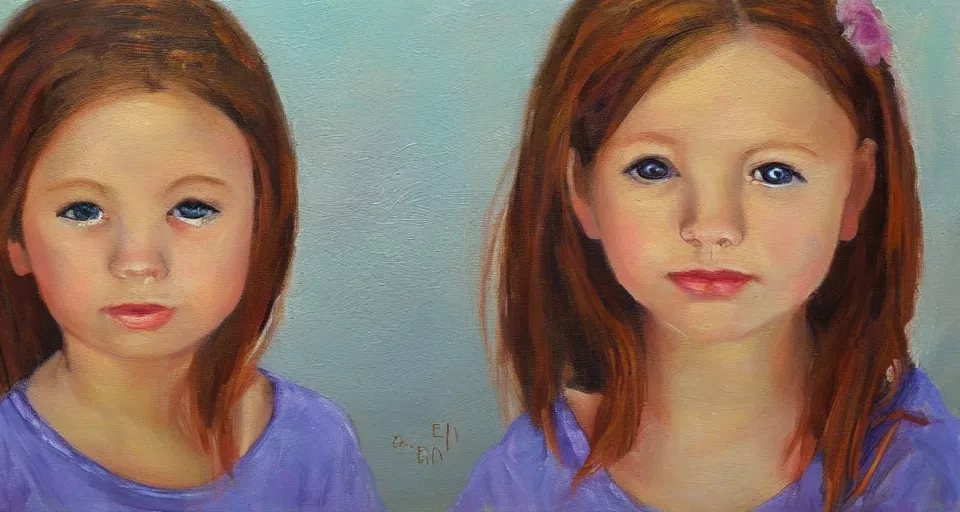 Prompt: portrait of an american girl, beautiful painting, oil on canvas, by ewa czarniecka, award winning masterpiece,