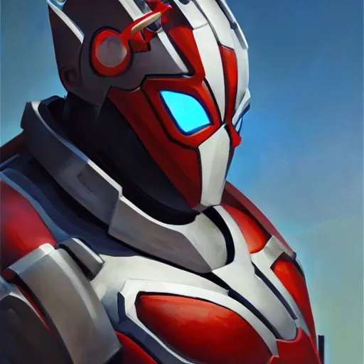 Prompt: greg manchess portrait painting of armored spiderman ultraman cyborg hybrid as overwatch character, medium shot, asymmetrical, profile picture, organic painting, sunny day, matte painting, bold shapes, hard edges, street art, trending on artstation, by huang guangjian and gil elvgren and sachin teng