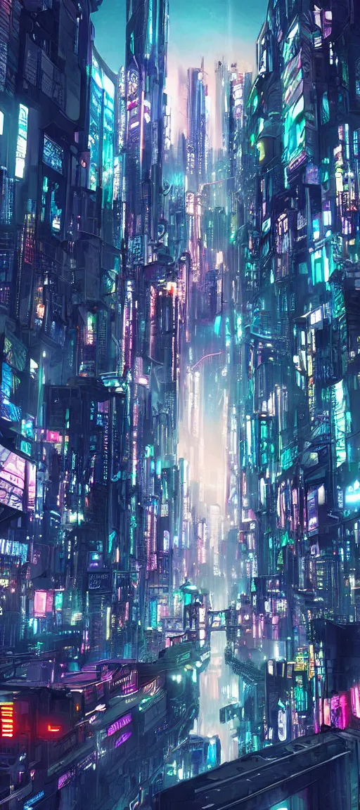 Image similar to beautiful cyberpunk city, digital art