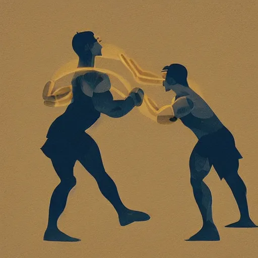 Image similar to two muscular men fighting over the last sandwich on earth, photorealistic