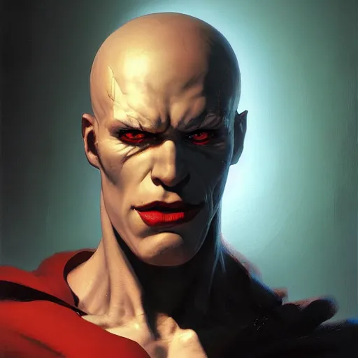 Image similar to 4k headshot portrait of Spawn from Macfarlane comics by Craig Mullins, ilya kuvshinov, krenz cushart, epic , artgerm trending on artstation by Edward Hopper and Dan Mumford and WLOP and Rutkovsky, beksinski carl spitzweg moebius and tuomas kocar, intricate artwork by caravaggio, Unreal Engine 5, Lumen, Nanite , 4K headshot of godlike clown with defined arms and open hands and bloody clothes with giant mandala wings , intricate face , flawless anime cel animation by Kentaro Miura, psychedelic , highly detailed upper body , professionally post-processed , beautiful, scary, symmetry accurate features, epic, octane rendered, anime masterpiece, accurate