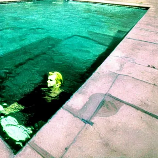 Image similar to nirvana nevermind in a radioactive green pool