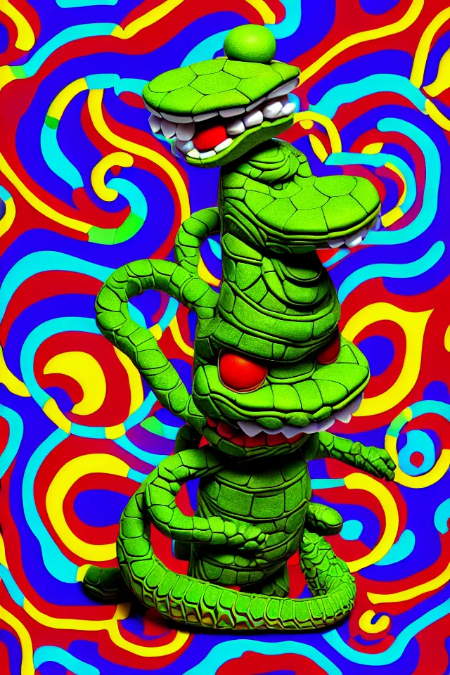 Prompt: portrait of paper mario made out of cobblestone as a psychedelic neural tiki reptile god by naoto hattori, dan mumford, android jones, and chris dyer, deep bold colors, galactic dmt entity, depth of field, intricate beautiful painting, billions of details, octane render, portal, 8 k, detailed vector, trending on artstation, cgisociety