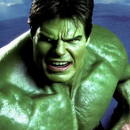 Prompt: Tom Cruise as The Hulk