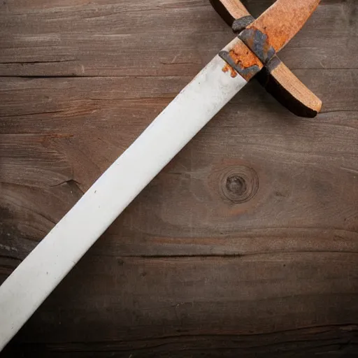 Image similar to photo of medieval Axe with Wood Handle, white background