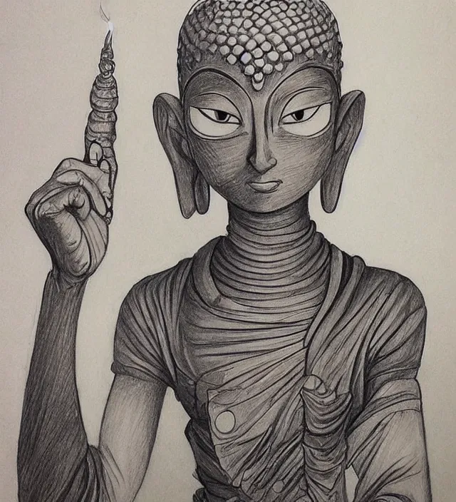 Buddha Pencil Art | Pencil Artist Drawing | 3d-mon.com
