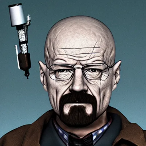 Image similar to walter white from breaking bad in five nights at freddy ’ s, 4 k, hyper realistic