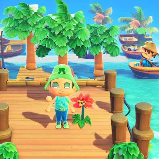 Prompt: tropical fish in animal crossing