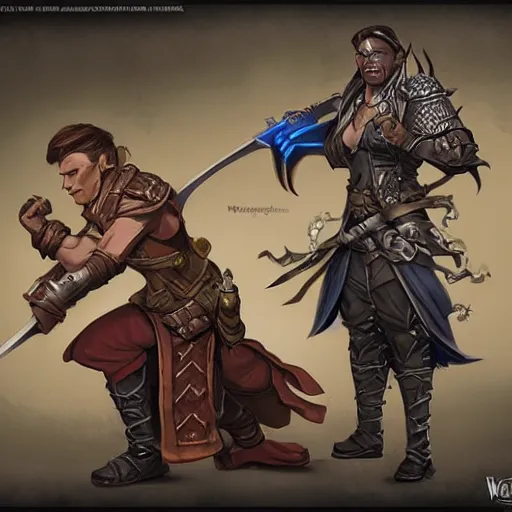 Image similar to lconic Character illustration by Wayne Reynolds for Paizo Pathfinder RPG