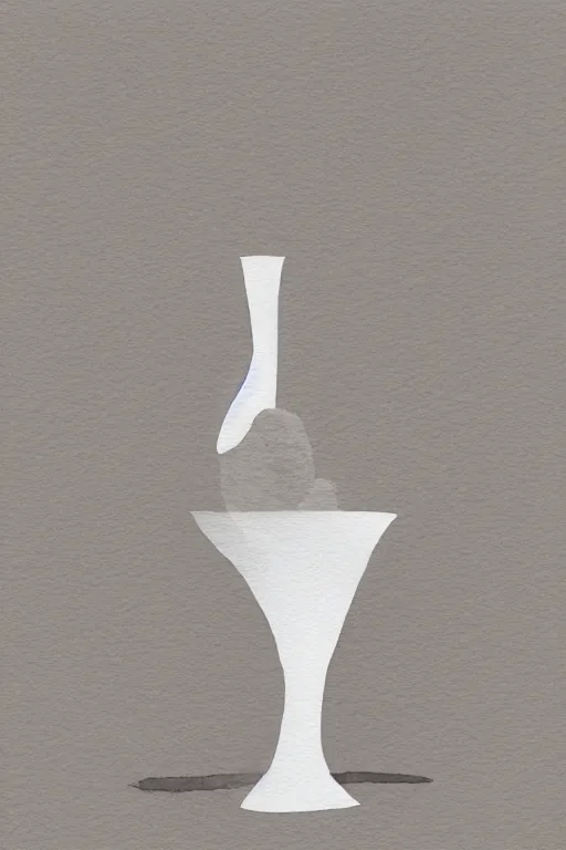 Image similar to minimalist watercolor art of a vase, illustration, vector art