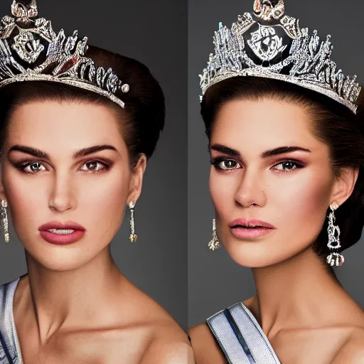 Prompt: portrait photography of miss universe by annie leibovitz and joe mcnally and richard avedon, perfect facial symmetry, dim volumetric cinematic lighting, 8 k, post - processing, extremely hyper - detailed, intricate, epic composition, masterpiece, stunning,