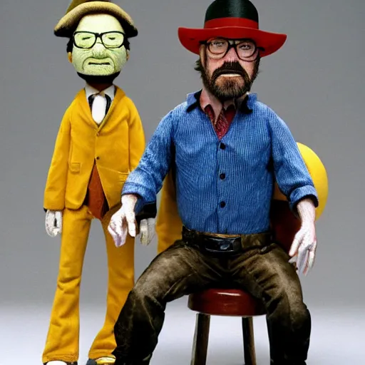 Prompt: matt berry as walter white, by jim henson and frank oz