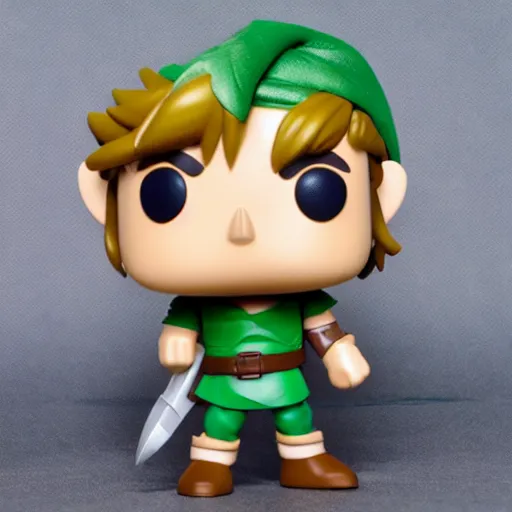 Prompt: Link Funko Pops Action Figure. Product photography-n 6