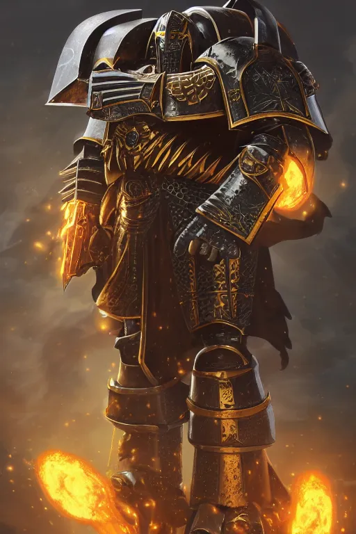 Image similar to armor portrait heros warhammer 4 0 k horus heresy fanart - the primarchs emperor by johannes helgeson animated with vfx concept artist & illustrator global illumination ray tracing hdr fanart arstation zbrush central hardmesh 8 k octane renderer comics stylized