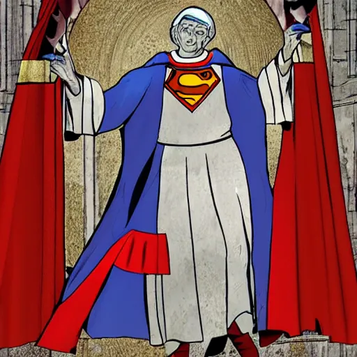 Prompt: the pope as superman