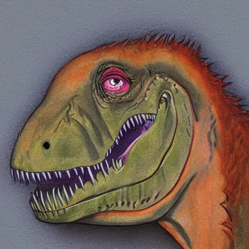 Image similar to a trex portrait