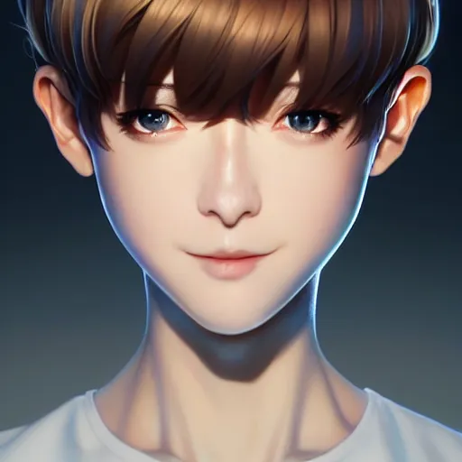 Prompt: youth sean young very slightly smiling, occlusion shadow, specular reflection, rim light, unreal engine, range murata, artstation, pinterest, art by hiroaki samura and ilya kuvshinov and rossdraws, intricate, highly detailed 8 k, art deco illustration, extremely beautiful shape of face, neck, shoulders eyes