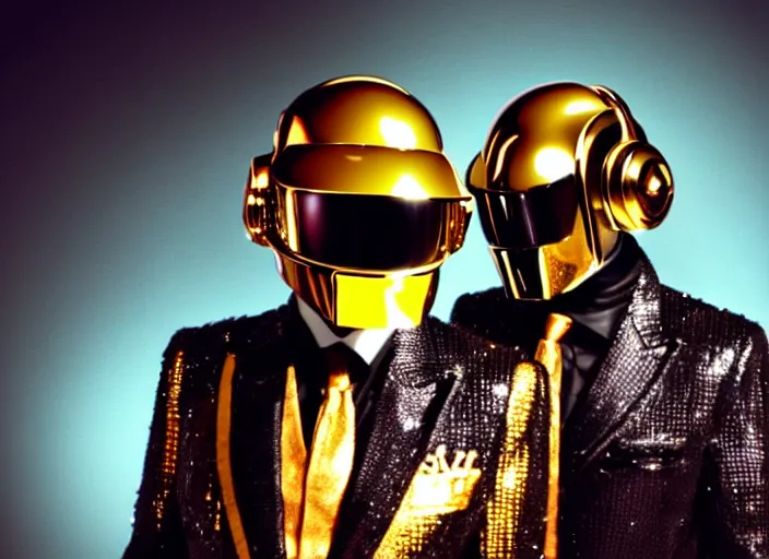 Prompt: steampunk daft punk's