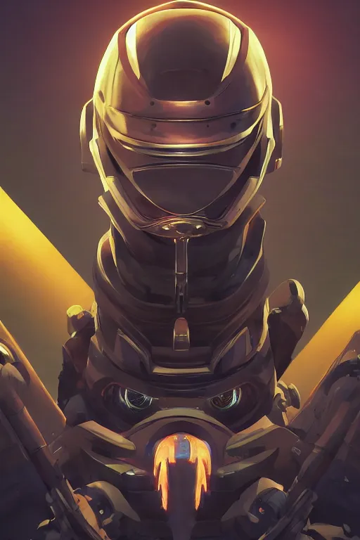 Image similar to epic mask helmet robot ninja portrait stylized as fornite style game design fanart by concept artist gervasio canda, behance hd by jesper ejsing, by rhads, makoto shinkai and lois van baarle, ilya kuvshinov, rossdraws global illumination radiating a glowing aura global illumination ray tracing hdr render in unreal engine 5