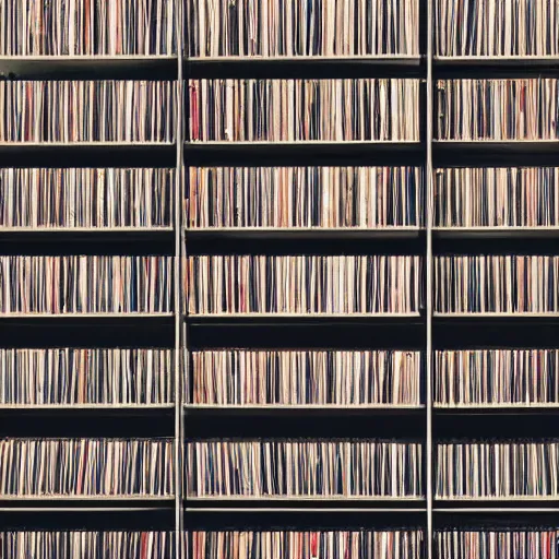 Image similar to photo of a music record collection