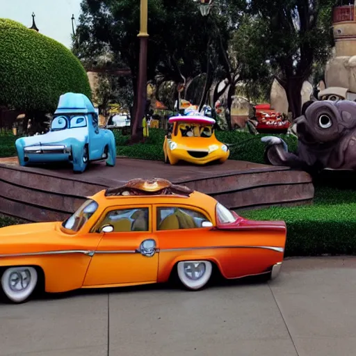 Prompt: car vintage Disney