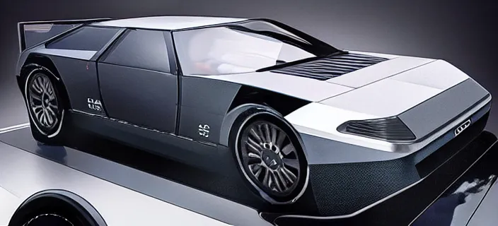 Image similar to a single 2 0 2 2 batmobile and delorean hybrid, dslr